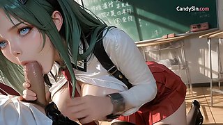 Mika’s Big Tits Sucked In School And Her Classroom Uniform Drenched In Cum AI PORN