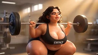 Shy Chubby Girl's First Day At Gym Turns Into Curvy Cock Tease