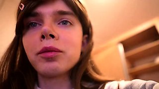 Curly Blonde Teen Records Solo Dildo Masturbation More at
