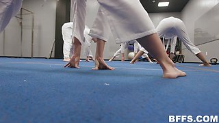 Three Young Schoolgirls Seduced Their Martial Arts Coaches