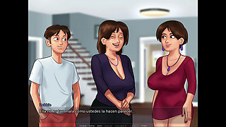 I walk into my stepmom's bed and we end up making love - summertime saga