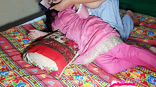 Desi Indian Stepsister Watching Porn Video, Step Brother Fucks his Step Sister With clear Hindi voice