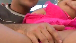 Busty blonde Alexis gets her pussy pounded by a big cock
