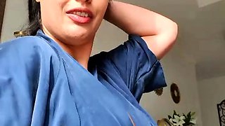 Amateur striptease and Solo masturbation