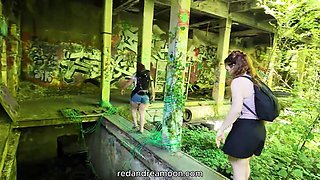Redandreamoon and Coralielacoquines Sapphic Big Tits Blowjob Duo