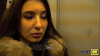 Debt4k. monica wet owes money and gets nailed by collector who tracks her down