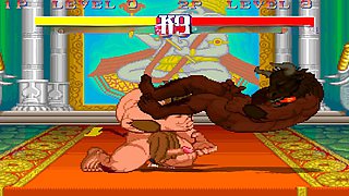 Ryona fighter, big ass, wooly