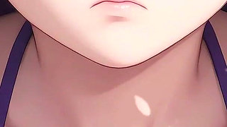 Gol Anime Busty Purple Haired Girl POV Fuck