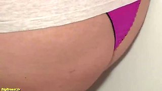 Monster Boob Stepmom Shower Fun With Dildo