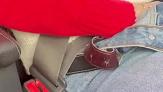 On the Highway I Make the Uber Driver Cum