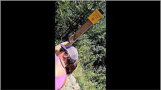 Fucking While Hiking ... Cumshot On Ass With A View !