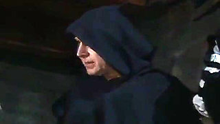 Blonde Maid Is Stripped Naked and Hoisted up to the Ceiling for Interrogation