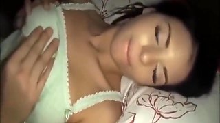 Pervert Fucks A Sleeping Brunette Teen After Long Night Horny Brunette