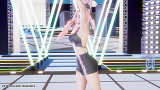 Mmd Twice - I Can't Stop Me Seraphine Sexy Striptease League of Legends Hentai Uncensored