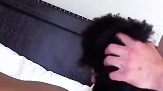 Teen Petite Black Girl Takes on Big White Cock!