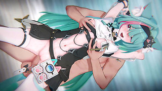 [nte] Mint's Containment Breach: Bound Catgirl & POV Threesome DP (4k/60fps)