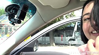 Eva Brooks Squirts 3 Times And Gets Mouth Piss In My Car