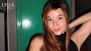 Lissa Brown Travels to Spanish Glory Hole for Wild Blowjob, Devouring Strangers Big Cock Deep and