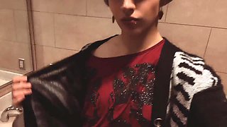 Alt Tgirl/Femboy Buys a Faux-cock and TUCKS THEMSELVES IN THE SHOWER (PUBLIC SHOWER, NEARLY CAUGHT)