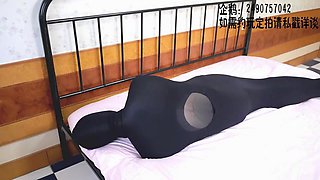 Pantyhose encasement: Asian, Solo  Fetish Porn