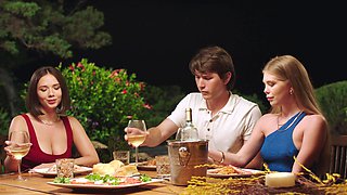 Facesitting, pussy licking, and toe licking in nylon stockings madness