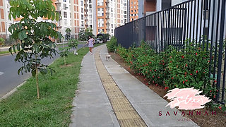 Pregnant Woman Has Quick Sex with Her Neighbor on the Stairs of Her Building - Savannah Watson