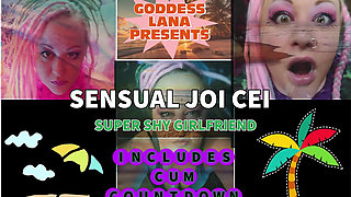 Sensual JOI CEI with Your Shy Girlfriend on Cam Includes Cum