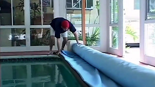 Swimming pool milf fucking...cum in mouth