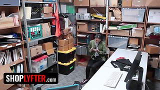 Shoplyfter - lean mischievous asian Jade Noir caught stealing and got disciplined by pervert officer