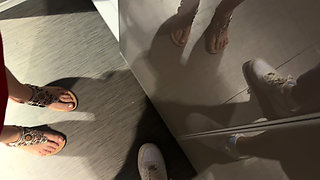 I Found a Perfect Cock in the Furniture Store - Risky Handjob and Doggy
