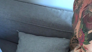 Fast Fuck: Tattooed Ghost Face Sam Garro Destroyed My Tiny Pussy - Hard, Rough Sex & Facial Cumshot