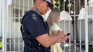 Big-Butted Latina KerentSleen Delivers Blowjob to Shady Cop DilanClavijo Then He Pounds