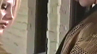 Sexy Blonde Country Girl Greets the Older City Guy by Banging Him on His Porch