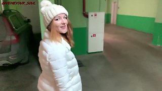 Pickup In Garage - Redhead Cheated On Her Guy For Money