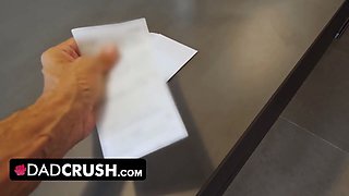 Dirty Old Stepdad Makes His Stepdaughter Work Her Teen Pussy off to Let Her Take the Car - TeamSkeet