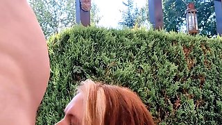 AnjaAmelia - Sommer Outdoor-fick von nachbarn unterbrochen