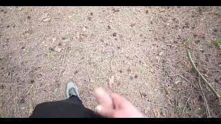 I Flashed My Cock to a Lonely Girl in the Forest and She Helped Me Cum