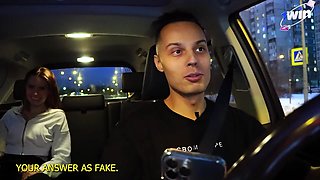 Daring beauty captivates with kinky taxi passion in thrilling fetish ride