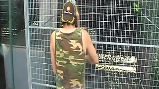 Insatiable Blonde MILF Drains Camo Stud Outdoors