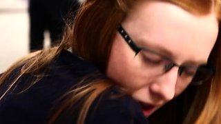 Secretary group sex hardcore fucking blond girl facia