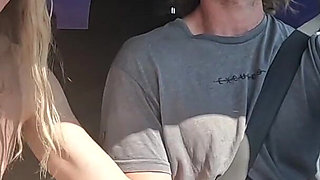 Sexy Blonde Swallows Cum After Road Head