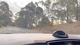 Hot Indian MILF Flashes Her Heavy Cleavage While Driving in Outback - Risky Public Tease!