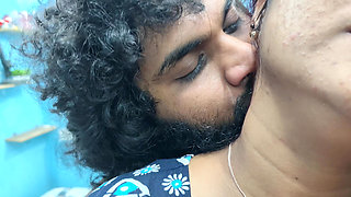Hot Neck Kiss and Ass Kiss Romance in Nighty