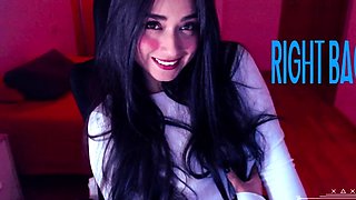 Super hot slim big booty big tits web teen with dildo