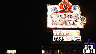 Clown Statues Fuck a Stranded Traveler
