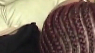 Red Braided Ebony MILF Rides to Facial