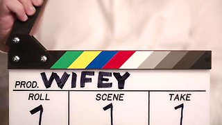 He is licking his wife's pussy after she was fucked hard by two BBCs