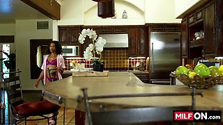 MILFON.com introduces: Super-naughty COUGAR Olivia Jayy & Maya Farrell & Anthony Pierce - Watering The mummies Garden