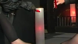 Hard bondage humiliating wax play