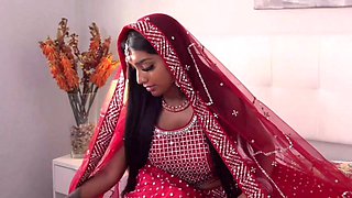 Attractive Indian bride gets fucked on the first night